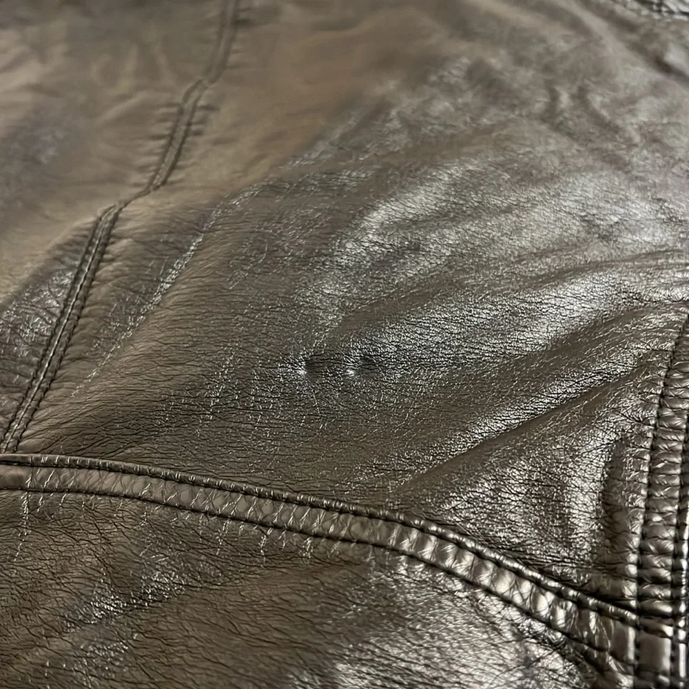 FREE PEOPLE LEATHER JACKET BLACK CUTE SIZE S VEGAN LEATHER COAT JACKET